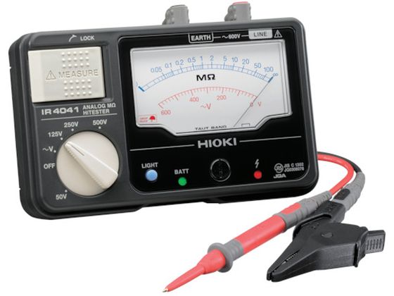 【マラソン限定★2,000円クーポン＆ポイント2倍】【お取り寄せ】HIOKI アナログ絶縁抵抗計(4レンジ) IR4041-10 IR4041-10 電気測定 測定 作業