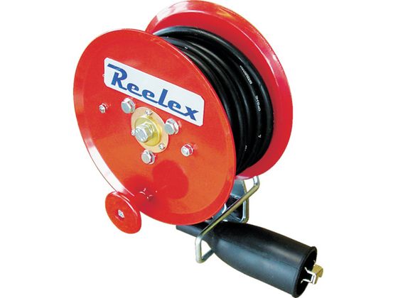 【レビュー投稿で100円OFFクーポン】【お取り寄せ】Reelex 手動巻アースリール 5.5SQ×10m 50Aアースクリップ付 ER-810M 延長コード コードリール 工事用品 作業用品 工具