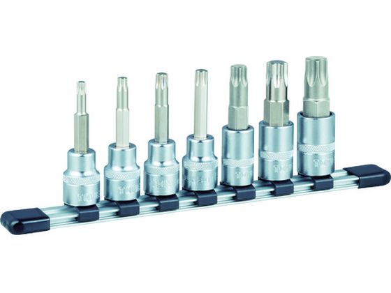 【レビュー投稿で100円OFFクーポン】【お取り寄せ】TONE トルクスソケットセット(強力タイプ・ホルダー付) HTX407 ソケット ソケットレンチ 作業用品 工具 6,629円