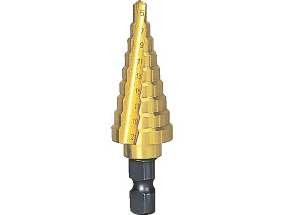 【マラソン限定★ポイント2倍】【お取り寄せ】TRUSCO ステップドリル 2枚刃チタンコーティング 6～27mm 段数12 NMS-27G 穴あけ工具 ドリル 切削工具 作業用品 工具
