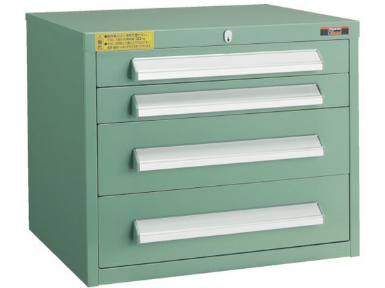 【レビュー投稿で100円OFFクーポン】送料無料【お取り寄せ】TRUSCO WLVR型キャビネット 500×412×H420 引出4段 緑 キャビネット ツールキャビネット 保管 作業