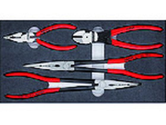 【マラソン限定★2,000円クーポン＆ポイント2倍】【お取り寄せ】KNIPEX 002001V16 プライヤーセット ウレタントレイ入り 002001V16 スパナ プーラー レンチ 作業用品 工具