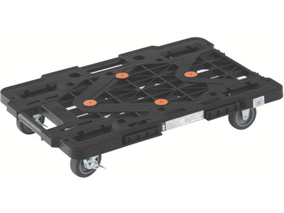 【レビュー投稿で100円OFFクーポン】送料無料【お取り寄せ】TRUSCO ルートバンメッシュタイプ 615×415 自在側ストッパー付 黒 平台車 台車 カートラック 作業