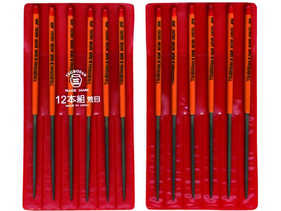 【マラソン限定★2,000円クーポン＆ポイント2倍】【お取り寄せ】ツボサン 組ヤスリ 12本組 角 荒目 KA012-01 ヤスリ 研削研磨用品 作業用品 工具