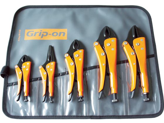 【マラソン限定★ポイント2倍】【お取り寄せ】GRIP-ON グリッププライヤーセット BK-SET5 グリッププライヤー クランプ バイス ハンドプレス 作業用品 工具
