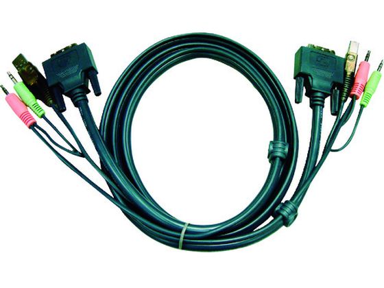 【レビュー投稿で100円OFFクーポン】【お取り寄せ】ATEN DVI KVMケーブル 3m 2L-7D03U 関連品 ＰＣ用ケーブル ケーブル 電源タップ 配線パーツ 家電