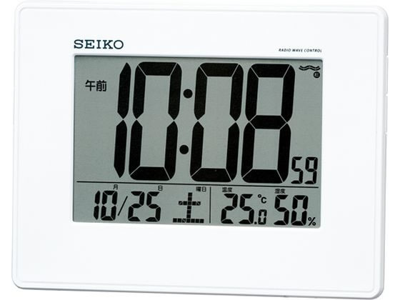 【レビュー投稿で100円OFFクーポン】【お取り寄せ】SEIKO 温湿度計付き掛置兼用電波時計 SQ770W 置き時計 時計