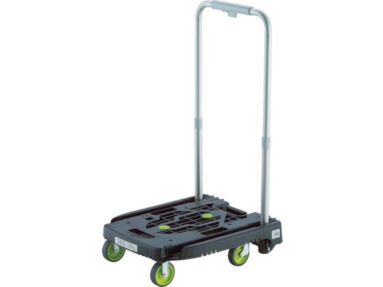 【レビュー投稿で100円OFFクーポン】【お取り寄せ】TRUSCO 樹脂台車 カルティオミニ weego 省音G車輪 黒 ストッパー 折りたたみ台車 台車 カートラック 作業