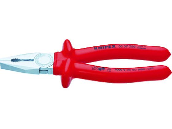 【レビュー投稿で100円OFFクーポン】【お取り寄せ】KNIPEX 0307-200 絶縁ペンチ 1000V 0307-200 ペンチ ニッパ プライヤー 作業用品 工具