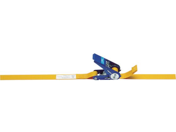 【マラソン限定★2,000円クーポン＆ポイント2倍】【お取り寄せ】ラチェットバックル50mm幅荷重30kN使用力7.5kN両シボリ縫巻取5m ベルト荷締機 物流 作業