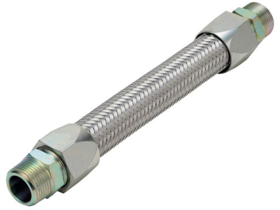 【レビュー投稿で100円OFFクーポン】【お取り寄せ】NFK ライトユニオン式(メタルタッチ無溶接式)フレキシブルホース オス×オス型 継手SS400 25A×300L NK-3400MM SS400-25A-300L エアチューブ ホース 流体継手 チューブ 生産加工用品 作業用品 工具