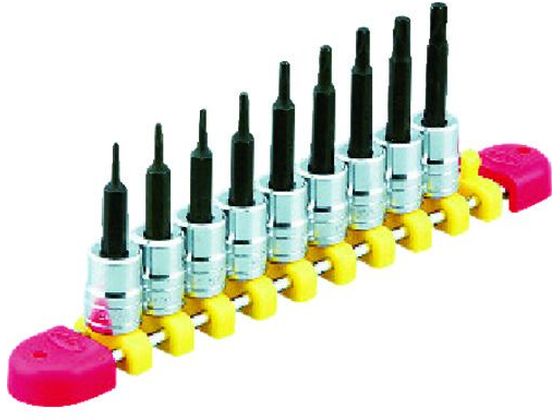 【レビュー投稿で100円OFFクーポン】【お取り寄せ】KTC 6.3sq.T型トルクスビットソケットセット[9コ組] TBT209T ソケット ソケットレンチ 作業用品 工具