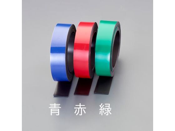 【レビュー投稿で100円OFFクーポン】【お取り寄せ】エスコ マグネットロール ホワイトボード型 50mm×10m 青 EA781EP-73 ホワイトボードマーカー対応マグネットシート マグネット 掲示物留め 吊下げ ＰＯＰ 掲示