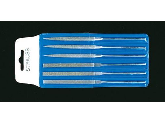【レビュー投稿で100円OFFクーポン】【お取り寄せ】エスコ ダイヤモンドヤスリ 粗・中・細目 140mm 平・半丸6本 研磨 研磨工具 工具類 実験用小物 機材