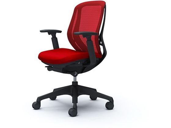 【マラソン限定★ポイント2倍】【メーカー直送】オカムラ シルフィー 可動肘 ローバック レッド C681XR FMP9【代引不可】肘付き 可動肘タイプ メッシュチェア オフィスチェア オフィス家具|ココデカウ