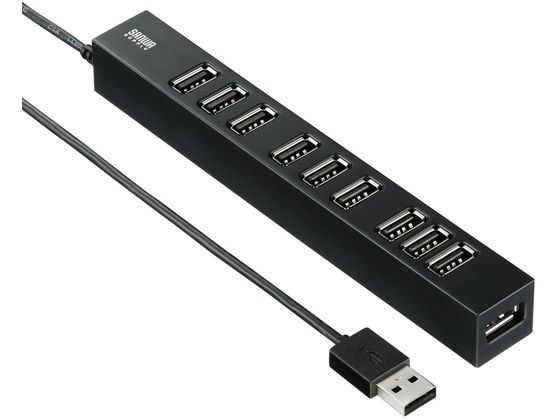 【マラソン限定★ポイント2倍】【お取り寄せ】サンワサプライ USB2.0ハブ(10ポート) USB-2H1001BKN ＵＳＢハブ ドッキングステーション ＰＣ周辺機器 パソコン 家電｜ココデカウ