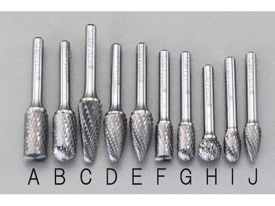 【レビュー投稿で100円OFFクーポン】【お取り寄せ】エスコ 超硬カッター 6mm軸 10本組 EA819J-32 軸付砥石 研削研磨用品 作業用品 工具