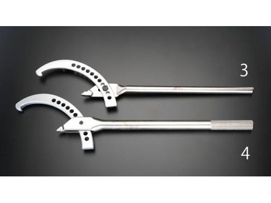 【レビュー投稿で100円OFFクーポン】送料無料【お取り寄せ】エスコ アジャスタブルフックレンチ 120-320mm EA613XK-4 フックレンチ レンチ スパナ プーラー 作業用品 工具