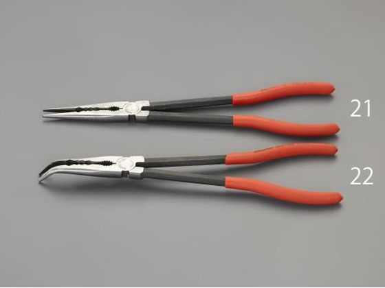 【レビュー投稿で100円OFFクーポン】【お取り寄せ】エスコ ロングノーズプライヤー ストレート 280mm EA537L-21 プライヤー ペンチ ニッパ 作業用品 工具