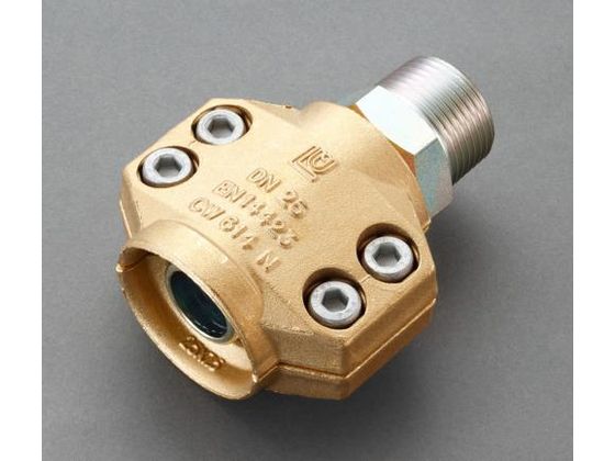 【レビュー投稿で100円OFFクーポン】【お取り寄せ】エスコ セーフティーホースクランプ スチーム・温水用 38mm用 雄ねじ カプラ ワンタッチカプラ 配管材
