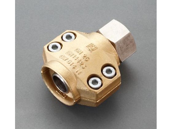 【レビュー投稿で100円OFFクーポン】【お取り寄せ】エスコ セーフティーホースクランプ スチーム・温水用 25mm用 雌ねじ カプラ ワンタッチカプラ 配管材