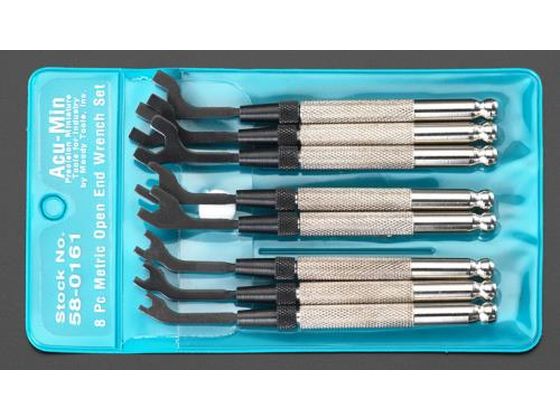【レビュー投稿で100円OFFクーポン】【お取り寄せ】エスコ 小径スパナ 8本組 2.5-7mm EA615AL スパナ レンチ プーラー 作業用品 工具
