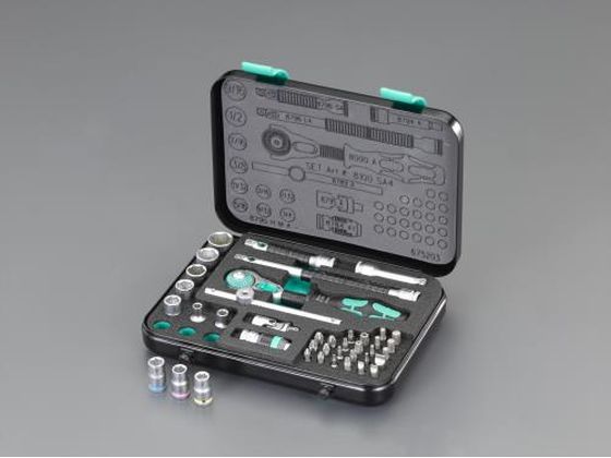 エスコ ソケットレンチセット ZYKLOP 1 4