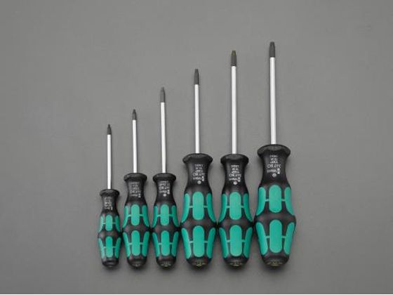【レビュー投稿で100円OFFクーポン】【お取り寄せ】エスコ [Bore TORX] ドライバーセット T7-T25 6本組 EA573SD-60 グリップドライバー ドライバー 六角棒レンチ 作業用品 工具