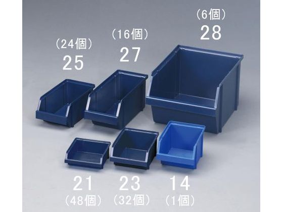 【レビュー投稿で100円OFFクーポン】【お取り寄せ】エスコ パーツトレー 重ね置型 青 48個 125×133×50mm 整理 保管 作業