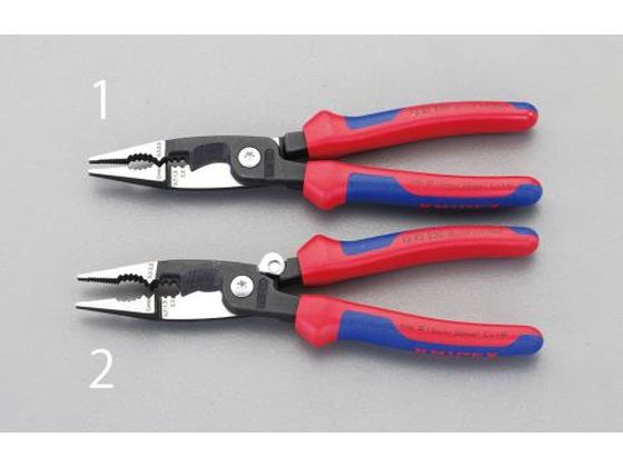 【レビュー投稿で100円OFFクーポン】【お取り寄せ】エスコ 電工プライヤー ばね付 200mm EA537PE-2 ハンマー ペンチ ニッパ類 工具類 実験用小物 機材