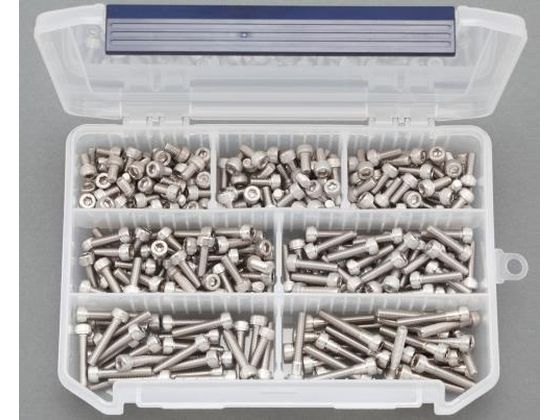 【レビュー投稿で100円OFFクーポン】【お取り寄せ】エスコ 六角穴付ボルトセット ステンレス製 M5 EA949MB-5 ネジ関連 筐体 機構部材 金物