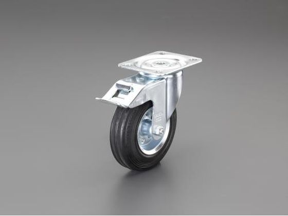 【レビュー投稿で100円OFFクーポン】【お取り寄せ】エスコ キャスター 自在金具 ブレーキ付 耐熱 125mm EA986GL-22 台車 カートラック キャスター タイヤ 作業