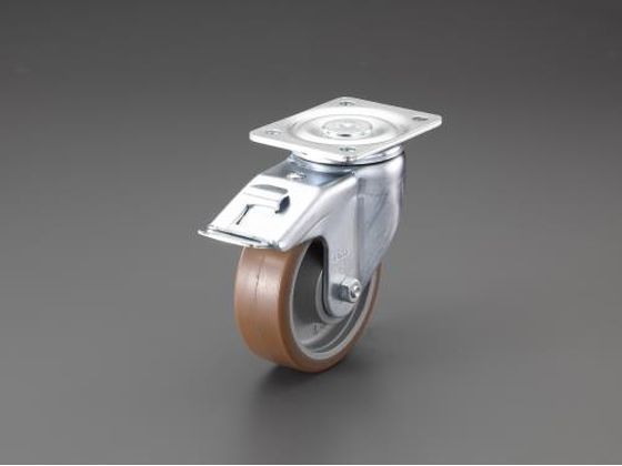 【レビュー投稿で100円OFFクーポン】【お取り寄せ】エスコ キャスター 自在金具 ブレーキ付 150mm EA986KH-22 台車 カートラック キャスター タイヤ 作業