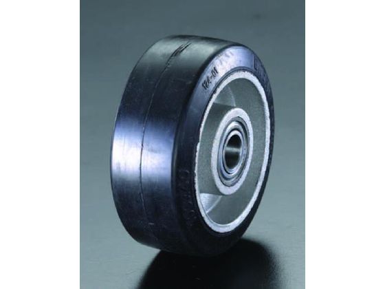【レビュー投稿で100円OFFクーポン】【お取り寄せ】エスコ 車輪 ラバータイヤ アルミホイール 200×50mm EA986M-200 台車 カートラック キャスター タイヤ 作業