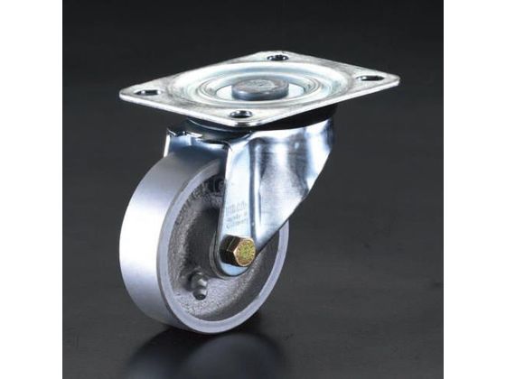 【レビュー投稿で100円OFFクーポン】【お取り寄せ】エスコ キャスター 自在金具 スティール車輪 80mm EA986NA-80 台車 カートラック キャスター タイヤ 作業