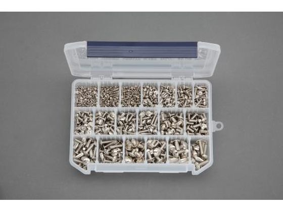 【レビュー投稿で100円OFFクーポン】【お取り寄せ】エスコ トラス頭小ねじセット 真鍮ニッケルメッキ M2-M6 EA949AE-93 ネジ関連 筐体 機構部材 金物