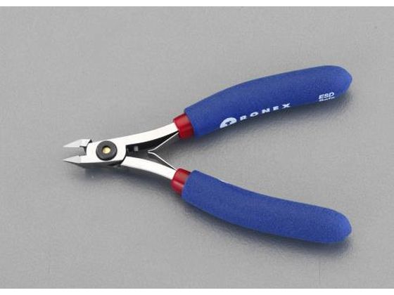 【レビュー投稿で100円OFFクーポン】【お取り寄せ】エスコ 精密用ニッパー フラッシュ ピアノ線用 ESD 115mm はさみ カッター 切断 工具類 実験用小物 機材