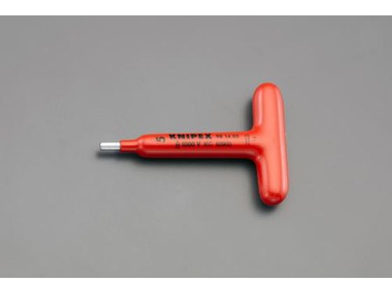 【マラソン限定★ポイント2倍】【お取り寄せ】エスコ 六角棒レンチ T型 絶縁 8.0×110mm EA640LL-8 絶縁ドライバー 空調 電設資材 作業用品 工具|ココデカウ