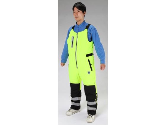 【レビュー投稿で100円OFFクーポン】送料無料【お取り寄せ】エスコ 防寒オーバーオール 蛍光ライム M EA915GD-27 防護服 保護服 特殊服 作業服 安全保護具 作業