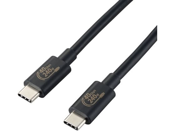 【レビュー投稿で100円OFFクーポン】【お取り寄せ】エレコム USB Type-cケーブル 1m USB4.0 PD EPR対応 240W 黒 ＵＳＢケーブル C to ケーブル 電源タップ 配線パーツ 家電