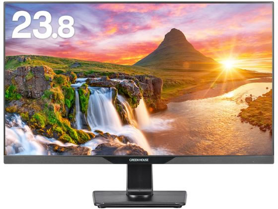 【レビュー投稿で100円OFFクーポン】送料無料【お取り寄せ】グリーンハウス 23.8型ワイド 液晶ディスプレイ GH-LCW24L-BK ディスプレイ モニター本体 デイスプレイ パソコン 家電