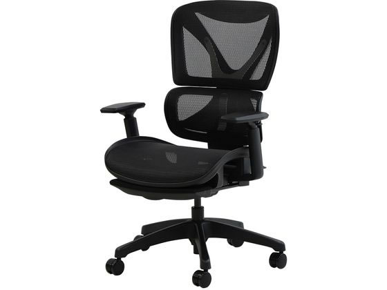 【レビュー投稿で100円OFFクーポン】【メーカー直送】Netforce ダイナミクスXチェア ヘッドレストなし ブラック／ブラック【代引不可】【お客様組立】肘付き 可動肘タイプ メッシュチェア オフィスチェア オフィス家具