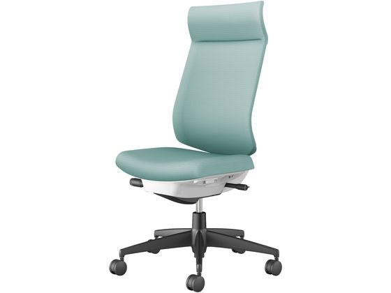 【マラソン限定★2,000円クーポン＆ポイント2倍】【メーカー直送】コクヨ ウィザード4 ホワイトシェル 黒脚肘無 Aターコイズ(W)【代引不可】【組立・設置・送料無料】肘なし 布張りチェア オフィスチェア オフィス家具