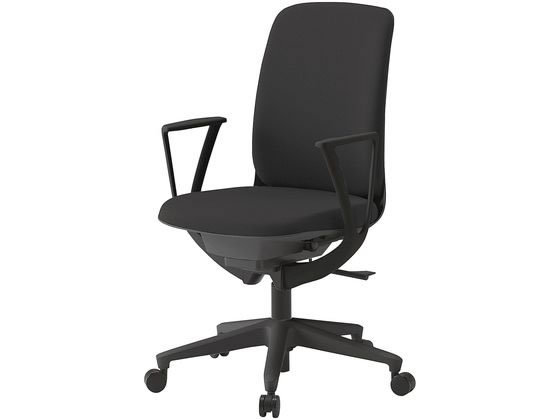 【マラソン限定★2,000円クーポン＆ポイント2倍】【メーカー直送】イトーキ トルテU ハイバック肘付 PV張地 ウレタン 黒×ブラック【代引不可】肘付き 固定肘タイプ 布張りチェア オフィスチェア オフィス家具