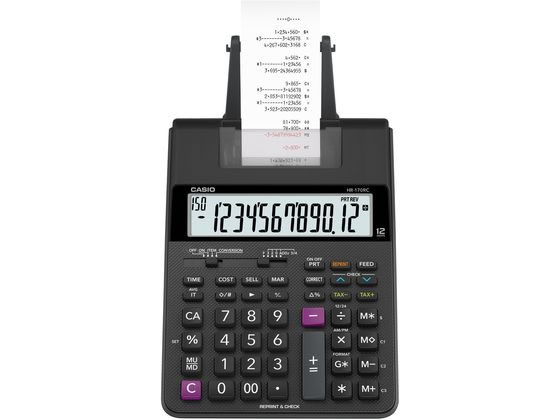 【マラソン限定★ポイント2倍】カシオ計算機 プリンター電卓 セミデスクタイプ HR-170RC-BK プリンタ電卓 特殊電卓 文具｜ココデカウ 13,535円