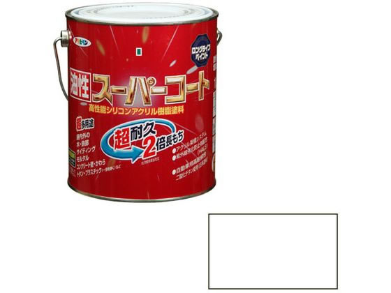 【レビュー投稿で100円OFFクーポン】【お取り寄せ】アサヒペン 油性スーパーコート 1.6L 白 塗料 塗装 養生 内装 土木 建築資材
