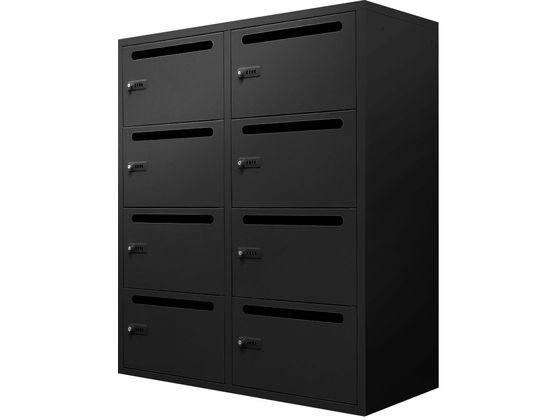 【マラソン限定★2,000円クーポン＆ポイント2倍】【メーカー直送】Netforce ファシル 8人用パーソナルロッカー ダイヤル錠 幅900mmブラック【代引不可】【お客様組立】パーソナルロッカー キャビネット オフィス家具