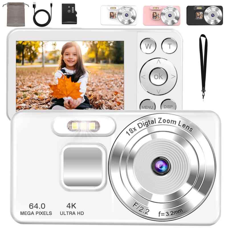 楽天市場】QZTCAMERAデジカメ4Kデジタルカメラ6400万画素Type-C