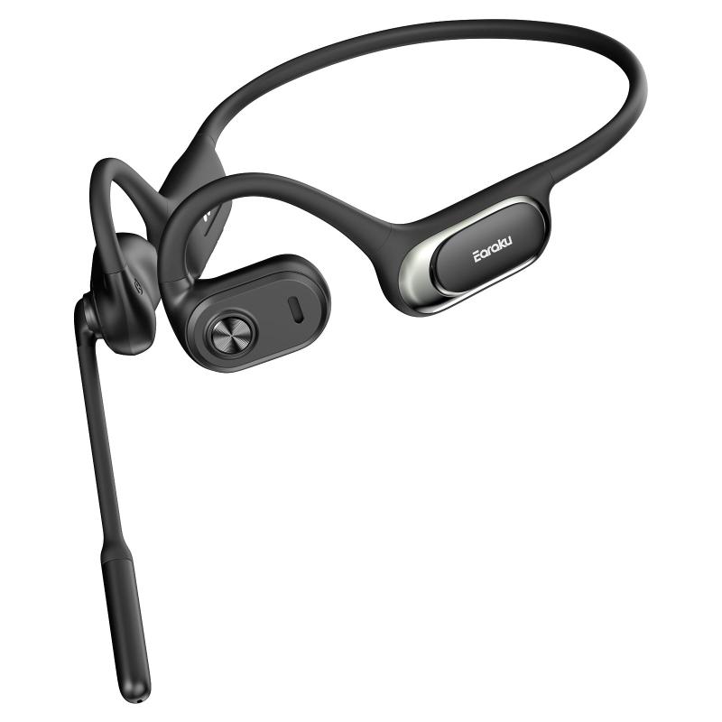 Earaku(イアラク) Bluetooth 上端仕掛ける電話を掛ける専用 マイクロホン付き添い人 両耳 耳掛け【うるさくても電話を掛けるはっきり10分申し受けるで12第四次元電話を掛ける能力のある】 ENC高適確さノイズキャンセリング 電話を掛ける用上端仕掛ける 50分急