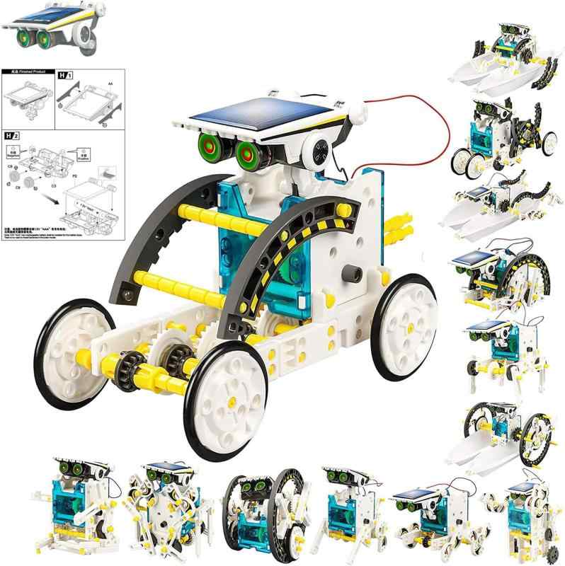 YIK TUNG ソーラーロボット 13種類工作キット 太陽光で動く 動物 車両 工作キット 組み立て 科学 実験 宇宙 自由研究 遊び方色々 プレゼント クリスマス おもちゃ 学習キット クリスマス プレ